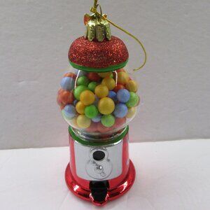 Kurt Adler Noble Gems Glass Gumball Machine Christmas Ornament 4.5" KSA Tag